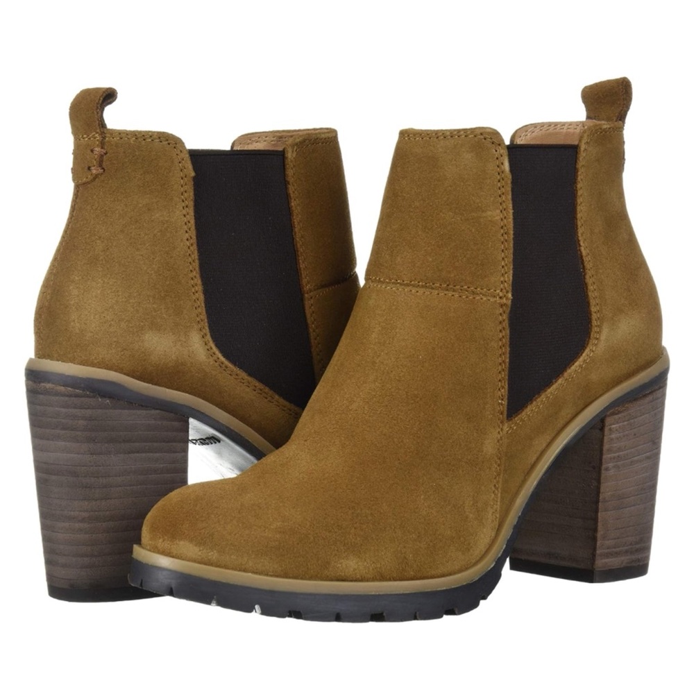 Crevo Alicia Leather Heeled Hiker Ankle Boot